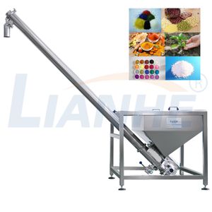 Hopper Screw Auger Conveyor Cosmetic Dry Chemical Powder Feeder Pepper Vegetable Granule  Powder Feeding Machine