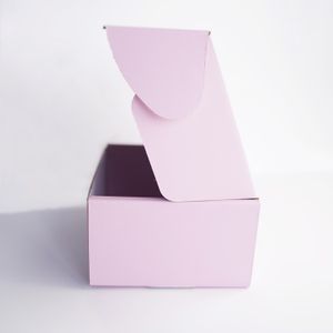 Custom logo printed pink mailer box eco-friendly large corrugated shipping packaging gift box for clothing shoes