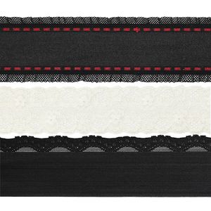 Wholesale/Custom High Quality Sexy long tube double Lace Top Elastic Band customized pattern color elastic band webbing