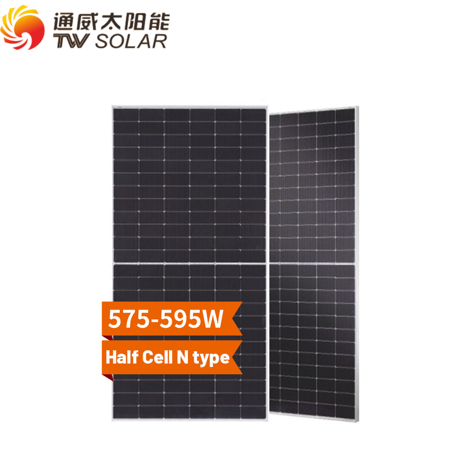 Tongwei TOPCon Solar Pv Panels 580watt TWMND-72HD575-595W Half Cells Bifacial Solar Modules for Commercial Rooftop