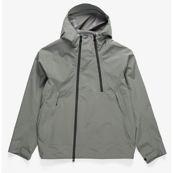 Xianghong CONMR Male's High-Performance Thin Hardshell Jacket 3-Layer Windproof DWR Treatment PFC-Free For Outdoor Trekking