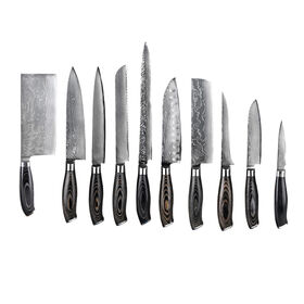 Super sharp chef knife kitchen knives damascus steel chef's knife set