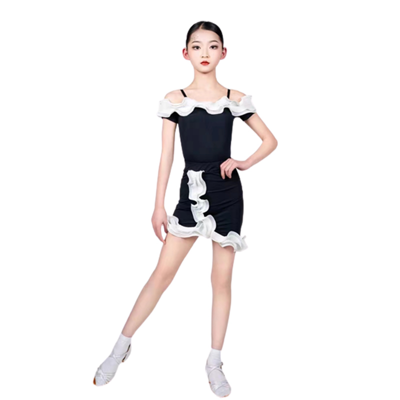 Shangrao Yifeiya Clothing Co., Ltd. New Latin Dance Competition Dress Children Custom Latin Skirt Fashion Performance Training Latin Dance Dress