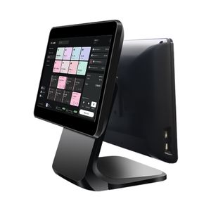 Cash Register pos System 15.6inch+13.3inch touch dual screen pos billing machine all in one pos terminal with 58mm Printer