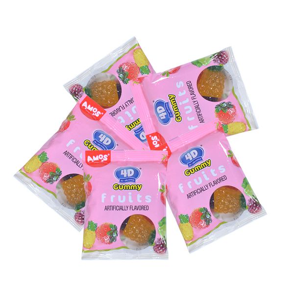 Amos Preferential Wholesale Customized Halal Certificate Bulk Sweet Fruity Flavour Gelatin Pectin Gummy Candy