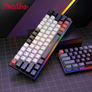 Anti-ghosting cable gamer teclado Backlit guangdong oem generation arabic keyboard Professional original  68 Mechanical keyboard