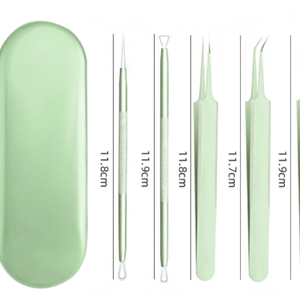 Portable Professional 5pcs/pack Pimple Extractor Blackhead Remover Extractor Tool Kit with Metal Case