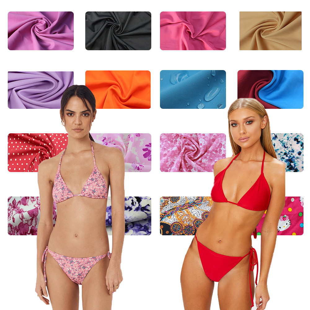 Wholesale 4 Way Stretch UPF 50+ Swimsuit Printed Nylon Fabric, Custom Printed Design Swimwear Digital Fabric Printing