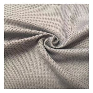 100% polyester 170GSM bird eye mesh fabric knitted grey quick dry of breathable quality for sportswear
