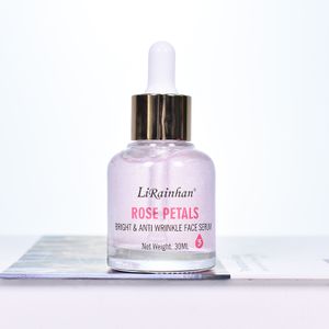 Private Label Natural Rose Petals Bright Face Serum Smooth Filming Face Serum Moisturizing Brightening Snail Essence