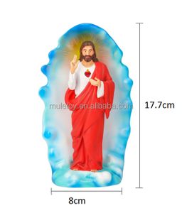 7-Inch Custom Religious Christian Statue Sacred Heart of Jesus Holy Figurine Resin Home Decorative Art