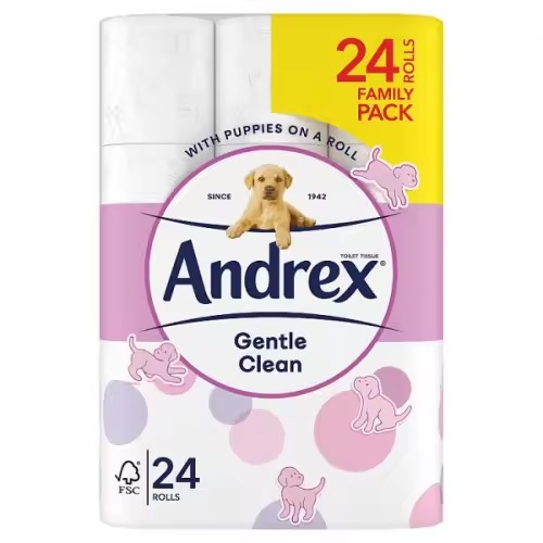 PARIS DOMI Andrex Quilts Quilted Toilet Paper - 36 Toilet Roll Pack - 25% Thicker Than Before to Provide Ultimate Quilted Comfort