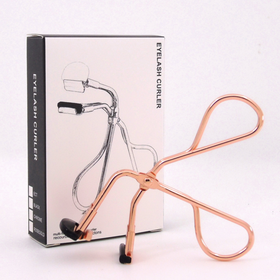 New Design Beauty Tools Mini Gold Eyelash Curler With Extra Silicone Pads Portable Lash Applicator Eyelash Tool
