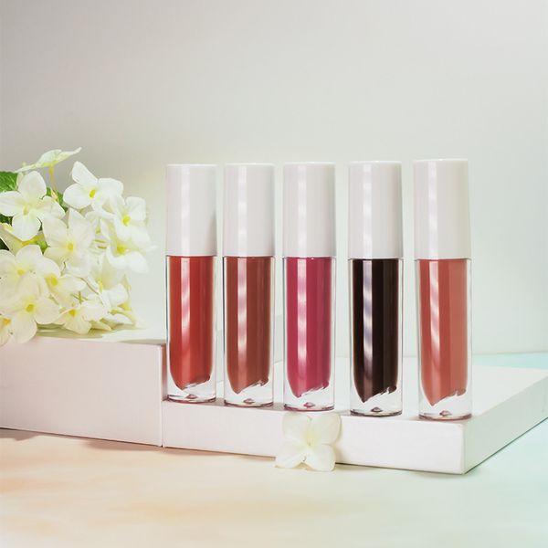 white round big applicator beauty cosmetics make up matte liquid velvet lipstick private label rouge lipsticks vegan