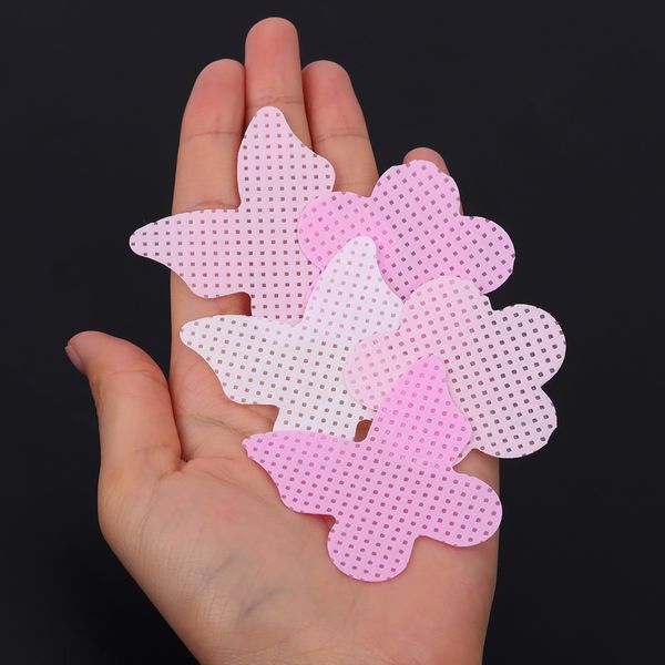Butterfly Flower Shape 200 PCS Eyelash Extension Glue Adhesive Wipes Lint Free Nail Wipes Cotton Lash Glue Cleaning Pads