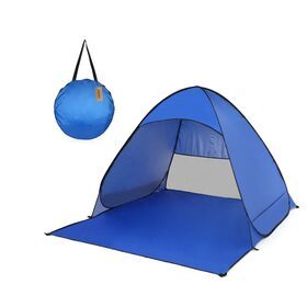 GIBBON Quick Set Up Beach Tent Pure Blue Color Outdoor Beach Tent