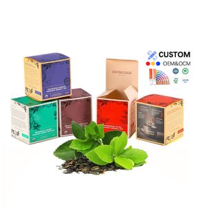 China Suppliers Wholesale Full Color White Cardboard Tea Packaging Box Recyclable Flower Tea Coffee Package Boxes With Logo