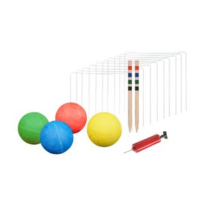 High Quality 38x38cm Plastic Football Croquet Game Set Portable Outdoor Play Football Croquet Game Set