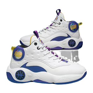 Customizable Large Size 48 Durable PU Leather Men's Outdoor Basketball Shoes Eva Silicon Insole Honeycomb Style Manufactured