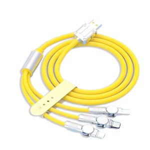 New Arrival 120W 6A Super Fast PD Type C to Type C USB-C Fast Charging Cord Quick Charge USB Silicone Fast 3 In 1 Charging Cable