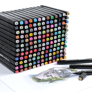 TouchFive Art Marker Set 30/40/60/80/108/168 Colors Alcohol Markers Manga Sketch Drawing Dual Tips marker Pen