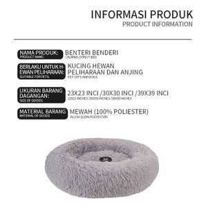 LS peppy buddies hot selling colorful luxury long hair calming round pet bed customized cat bed