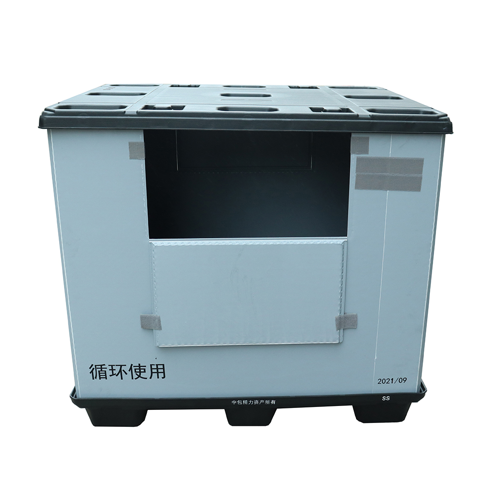 Saving Space Pp Eu Food Bin Bulk Foldable Parts Plastic Pallet Bin Box For Cargo Storage Equipment