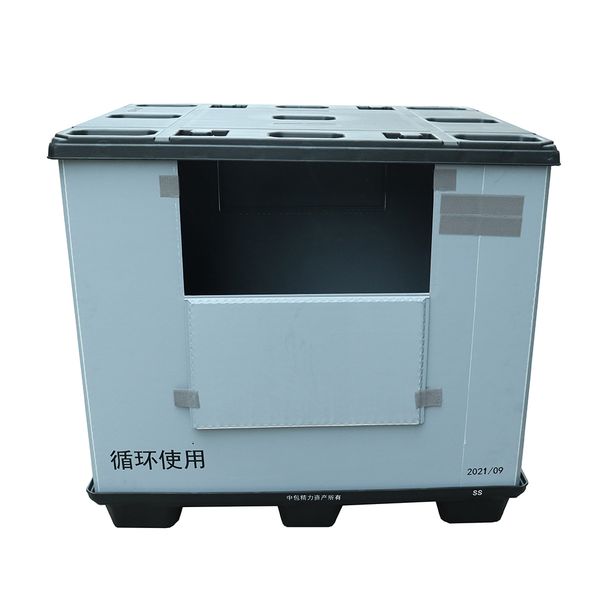 Saving Space Pp Eu Food Bin Bulk Foldable Parts Plastic Pallet Bin Box For Cargo Storage Equipment