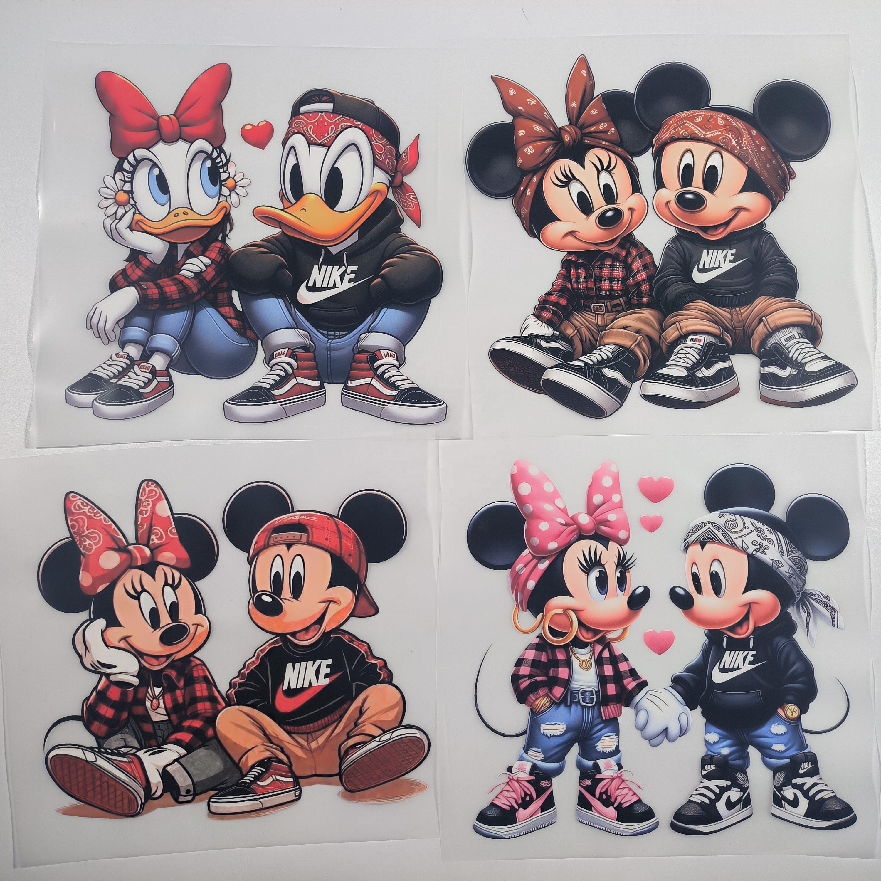 Shishi City Hushi Trade Ltd Innovative design dtf custom fashion brand pattern screen printing vinyl stickers design ironed clothing DTF heat transfer