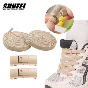 sunfei  Tieless Elastic Shoelaces No Tie Shoelaces Flat Stretchy Laces Sneakers flat Lazy Shoe Laces with Smart Buckle