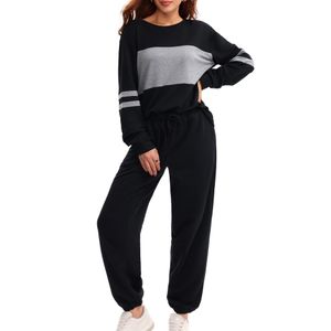 Custom Logo Sportswear Sweatsuit Workout Fitness Cotton Plus Size Sweatshirt And Sweatpants Jogger Sets Tracksuit For Women