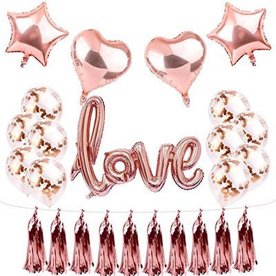 Rose gold L0VE aluminum foil balloon package cross-border foreign trade decoration aluminum film balloon