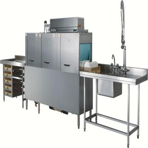 Commercial Energy Saving Fully Automatic Tunnel Conveyor Type Commercial Dishwasher Dryer Machine For Catering Industry