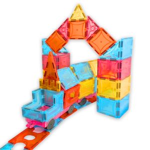 Poddypony Magnetic Tiles for Kids 3+ Years Old 3D Magnetic Building Blocks Toddler Preschool Educational Toy Gift for Boys Girls
