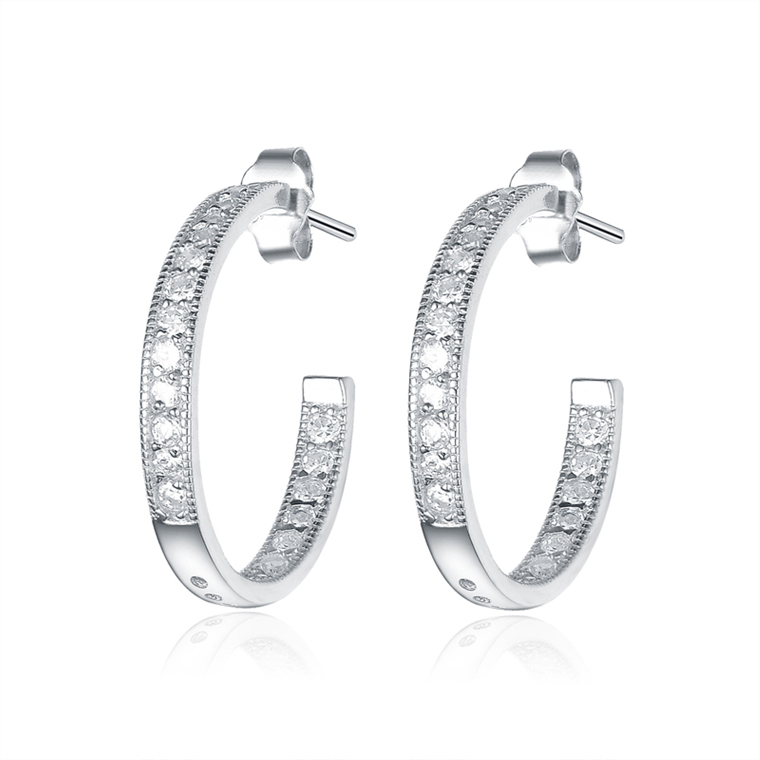 Hoop Earring Jewelry Women Ring High Quality Direct Factory Wholesale Cubic Zirconia 925 Sterling Silver Trendy Guangdong 20sets
