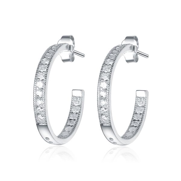 Hoop Earring Jewelry Women Ring High Quality Direct Factory Wholesale Cubic Zirconia 925 Sterling Silver Trendy Guangdong 20sets