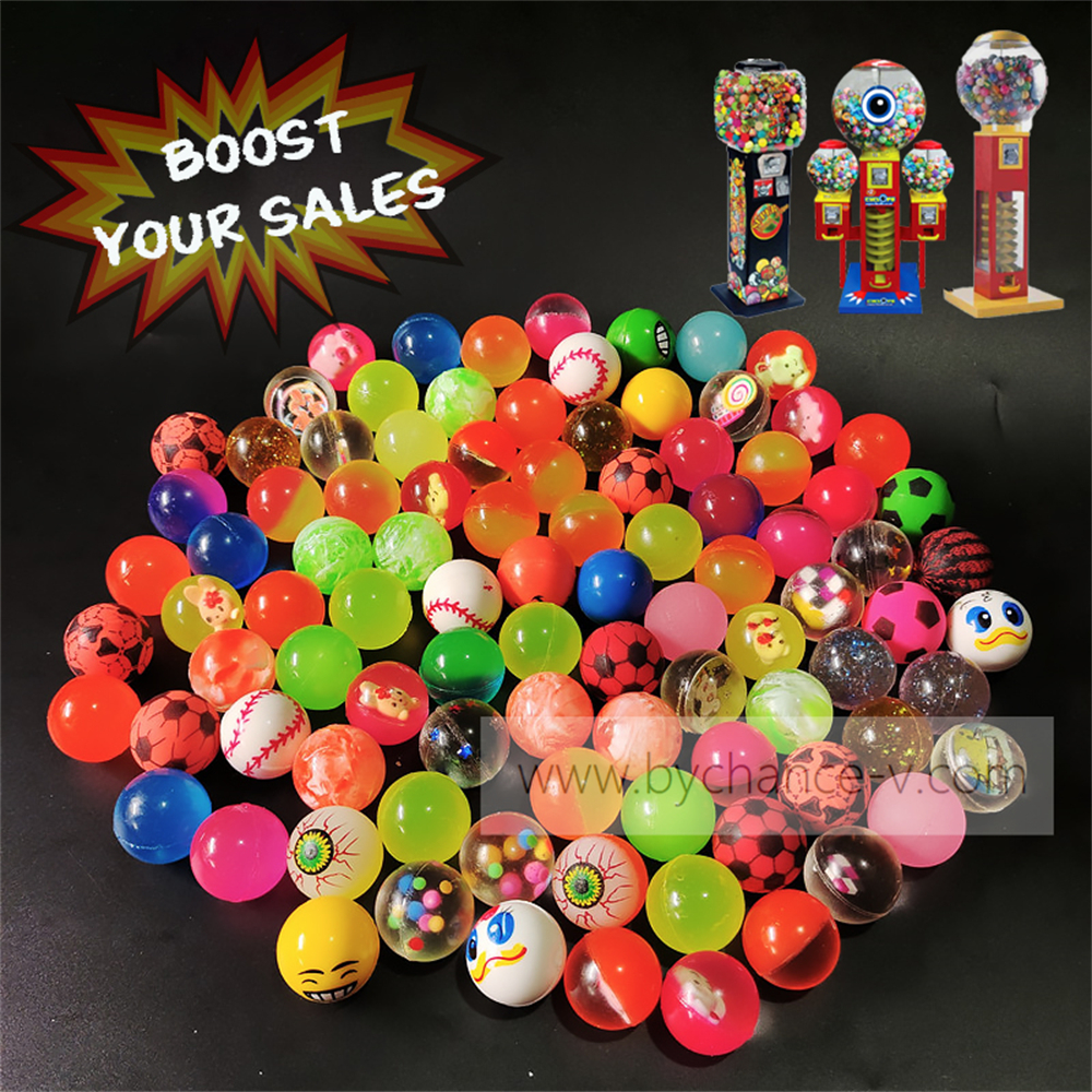 Variety Assortment Mix Bouncy Balls in Bulk trends hot toy for coin operated Vending Machine for retail store