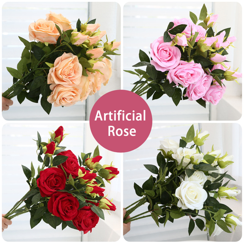 Yiwu Liefang E-Commerce Co., Ltd. Factory Wholesale 40cm Real Touch High Quality Decorative Wedding Artificial Roses