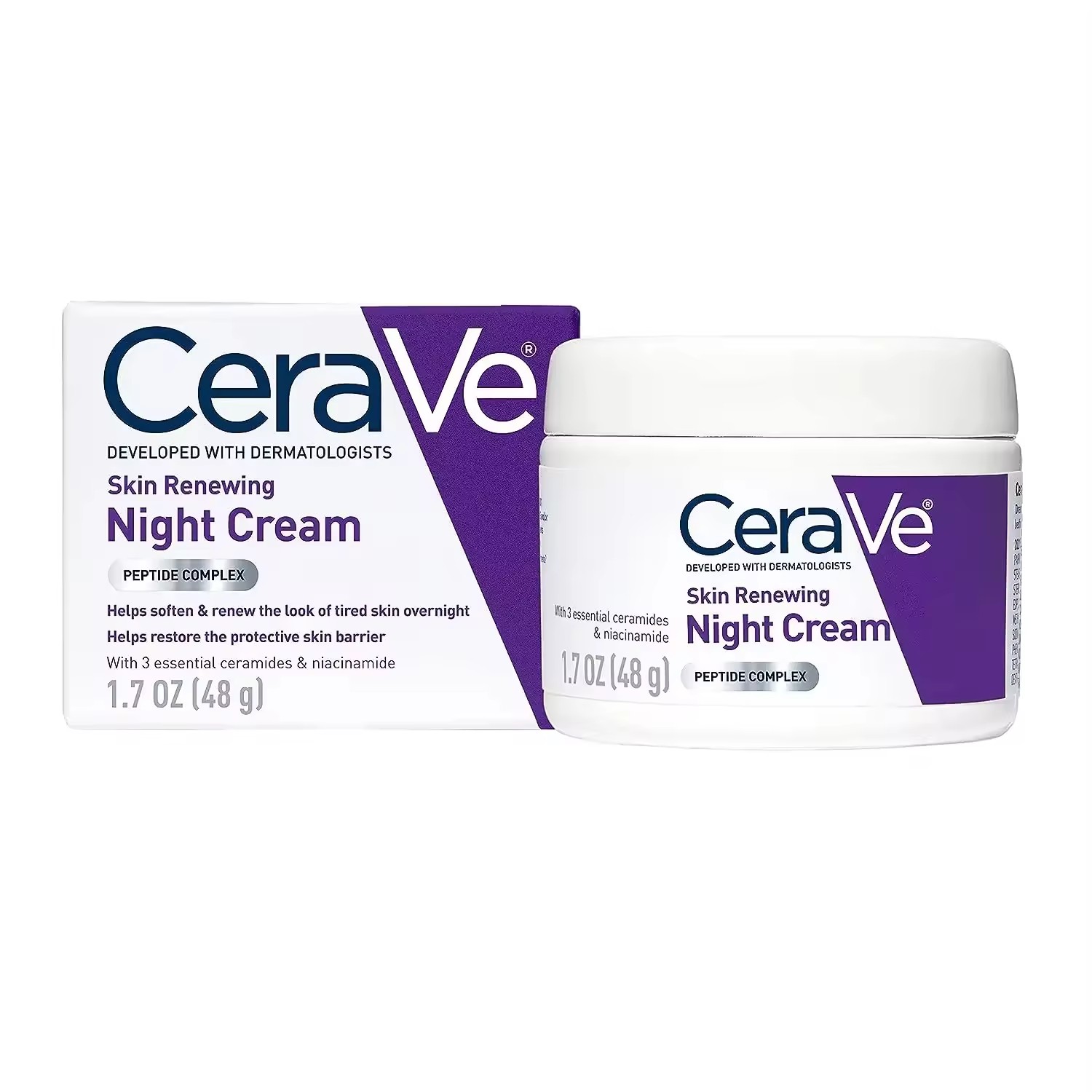 Foshan Ouxinkai Trading Co., Ltd. High quality Original ceraves Shea Butter nicotinamide Polypeptide Hydrating Cream Repair Night Cream 48g