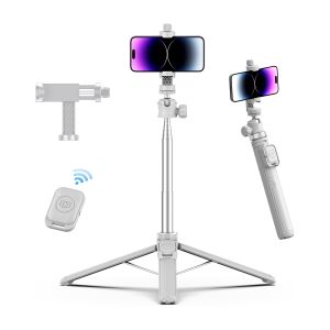 Factory Direct Selling 2 in 1 62" Selfie Stick Tripod Stand with Bluetooth Remote Stand for Camera/Phone/Vlog/Stream/Gopro
