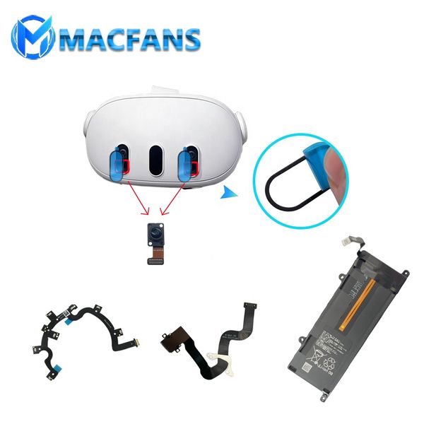 VR Right Left Locating Ring Cable For Meta quest 3 Accessories Front Camera Lens Glass Battery Charger Replacement Accessory