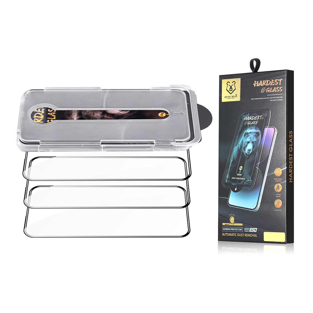 Dongguan Longjia Electronic Technology Co., Ltd. Dust-proof Full Cover Automatic Alignment Tempered Glass HD Screen Protector for iPhone 16 16pro 16pro max 16plus ESD glass