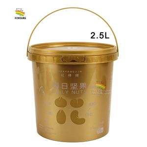 Wholesale Custom 2.5L PP Injection Molding Plastic Ice Cream Packaging Container IML Plastic Tub Container Round Biscuits Bucket
