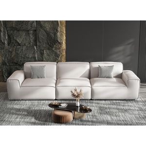 Manufacturer Direct Sale Modernist Large Black Bull Sofa Brushed Fabric Leather Scandinavian Minimalist Living Room Sofa
