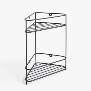 Bathroom Storage Organizer 2 Tier Standing and Wall Mounted Hanging Metal Wire Storage Shower Caddy Basket