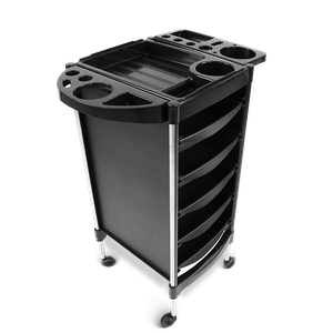 Factory direct supply salon furniture salon trolley cart BLACK trolley for salon