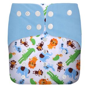 Cute Colorful Printed Cotton Baby Diaper Pants Reusable Pocket Diapers Washable Double-row Snaps Cloth Nappies