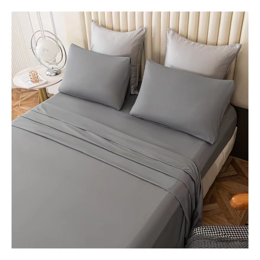 Set Microfiber Luxury Four Pieces Sheet Classic Bedsheet bedding Polyester Bed Sheet Set