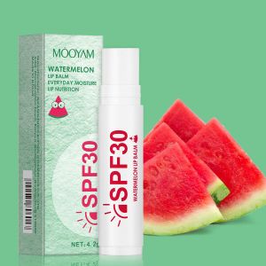 Fruit Lip Balm Watermelon Natural Portable Prevents Dry Moisturizing Cracking Fruit Flavor SPF 30 Reduce Lip Lines Lip Balm