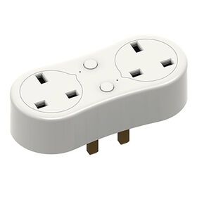UK Wi-Fi Smart plug, 2-outlet Controlled individually Works with Alexa/google home/IFTTT